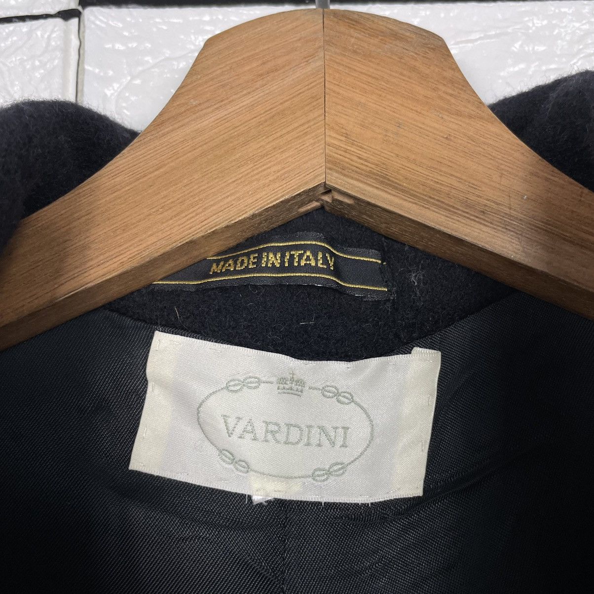 Other Italian Designer Vardini Black Wool Coat Size M / US 6-8 / IT 42-44 - 16 Thumbnail