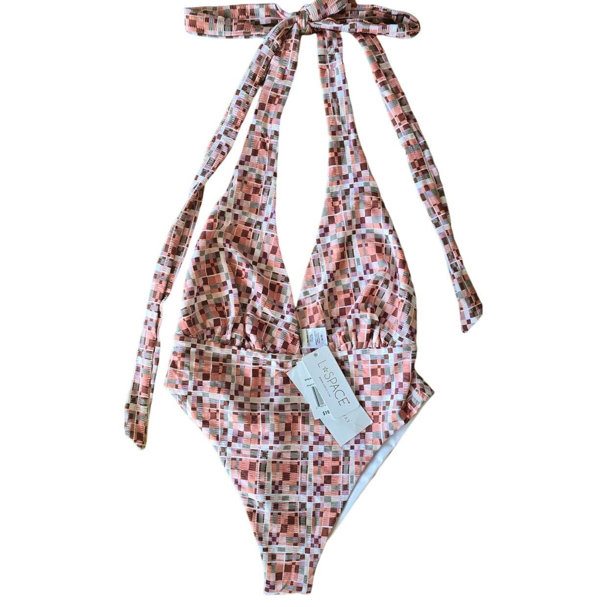 Anthropologie New L SPACE Allegra One-piece Halter Geo Swimsuit $198 Sz M Size M / US 6-8 / IT 42-44 - 11 Thumbnail