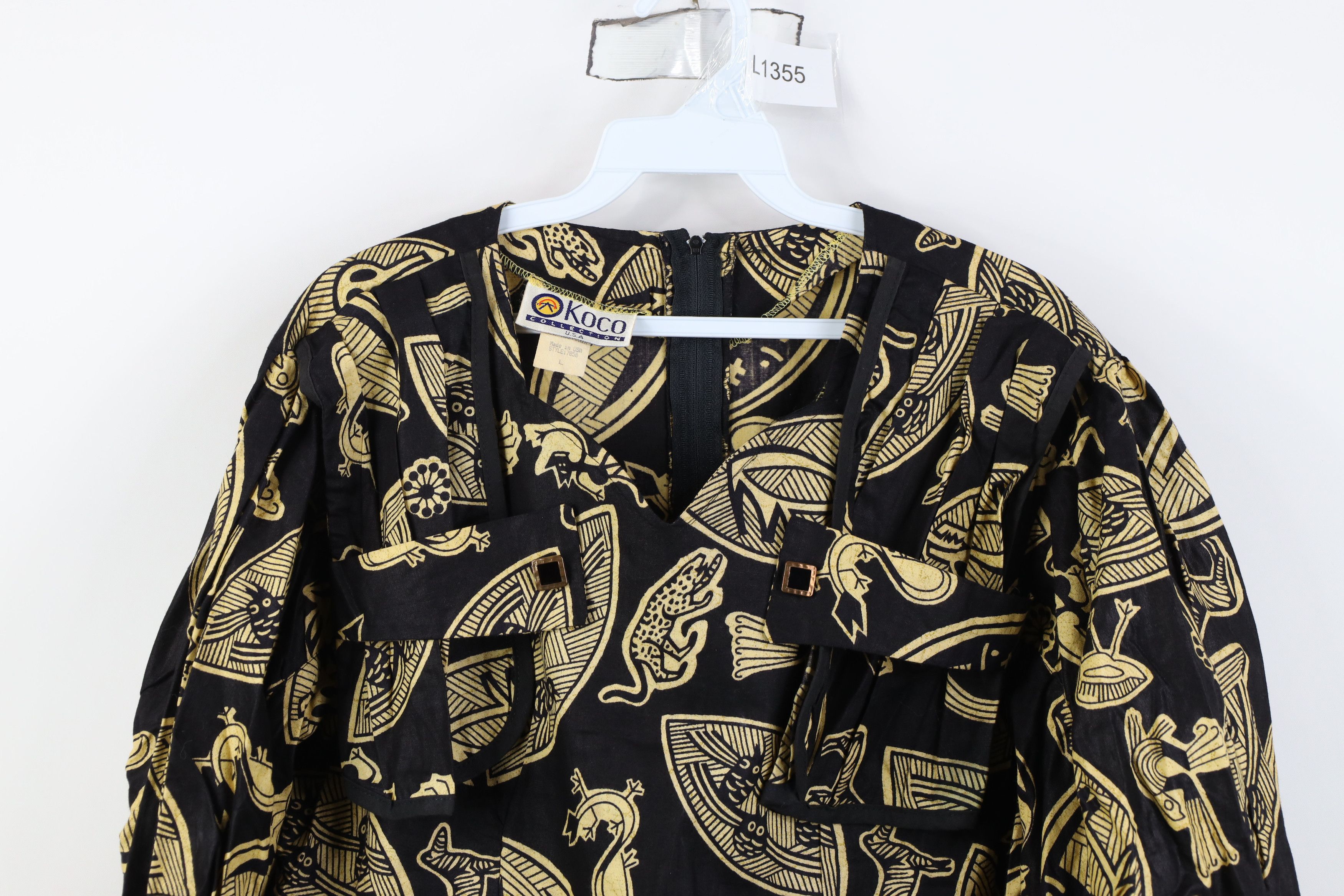 Vintage Vintage 70s Streetwear Art Frilled Blouse Shirt Top USA Size L / US 10 / IT 46 - 2 Thumbnail
