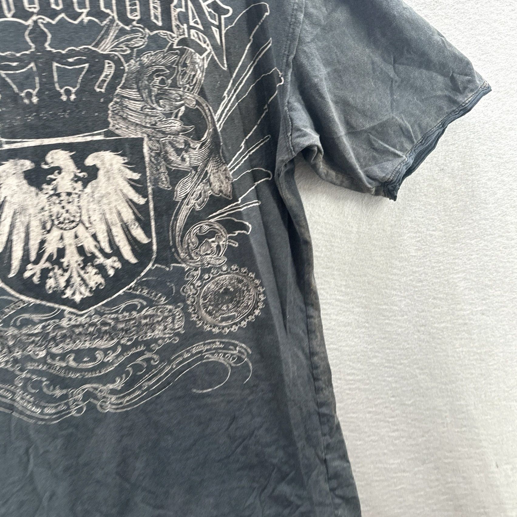 Vintage Xzavier Unlimited Shirt Mens Large Black Eagle Cross Gothic Grunge Y2K Distress Size US L / EU 52-54 / 3 - 6 Thumbnail