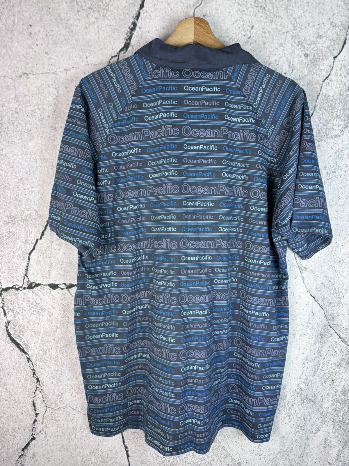 Ocean Pacific Vintage 90s Ocean Pacific Striped All Over Print Polo Shirt Size US L / EU 52-54 / 3 - 2 Thumbnail