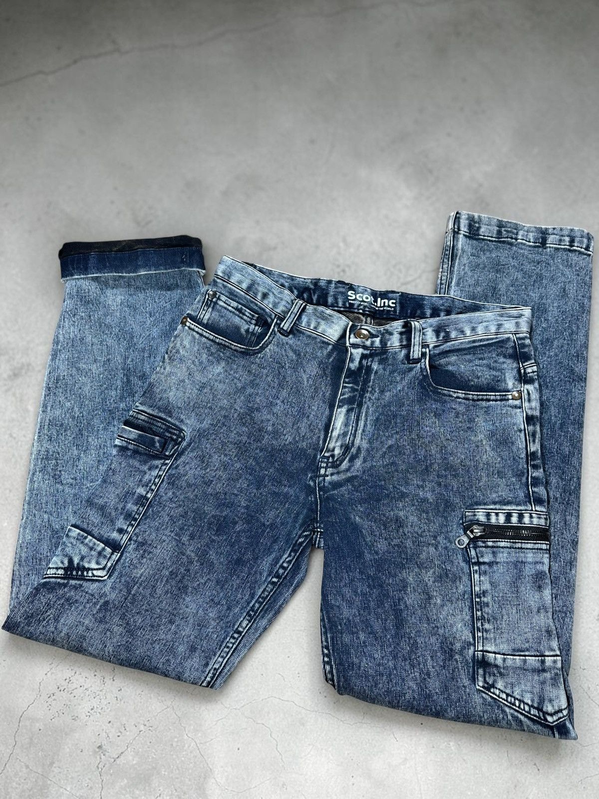 Japanese Brand Scot.inc Denim Cargo Size US 32 / EU 48 - 1 Thumbnail