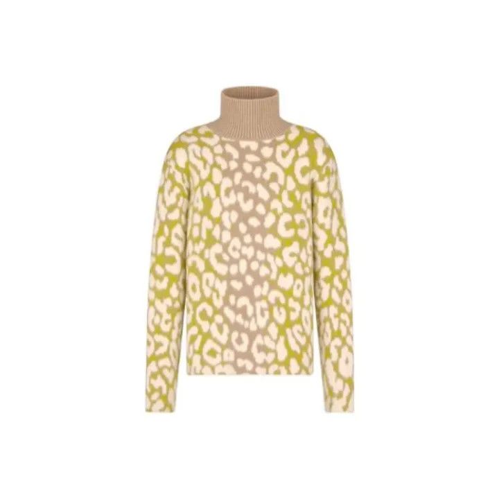 Dior Leopard Pattern High Neck Sweater 0079