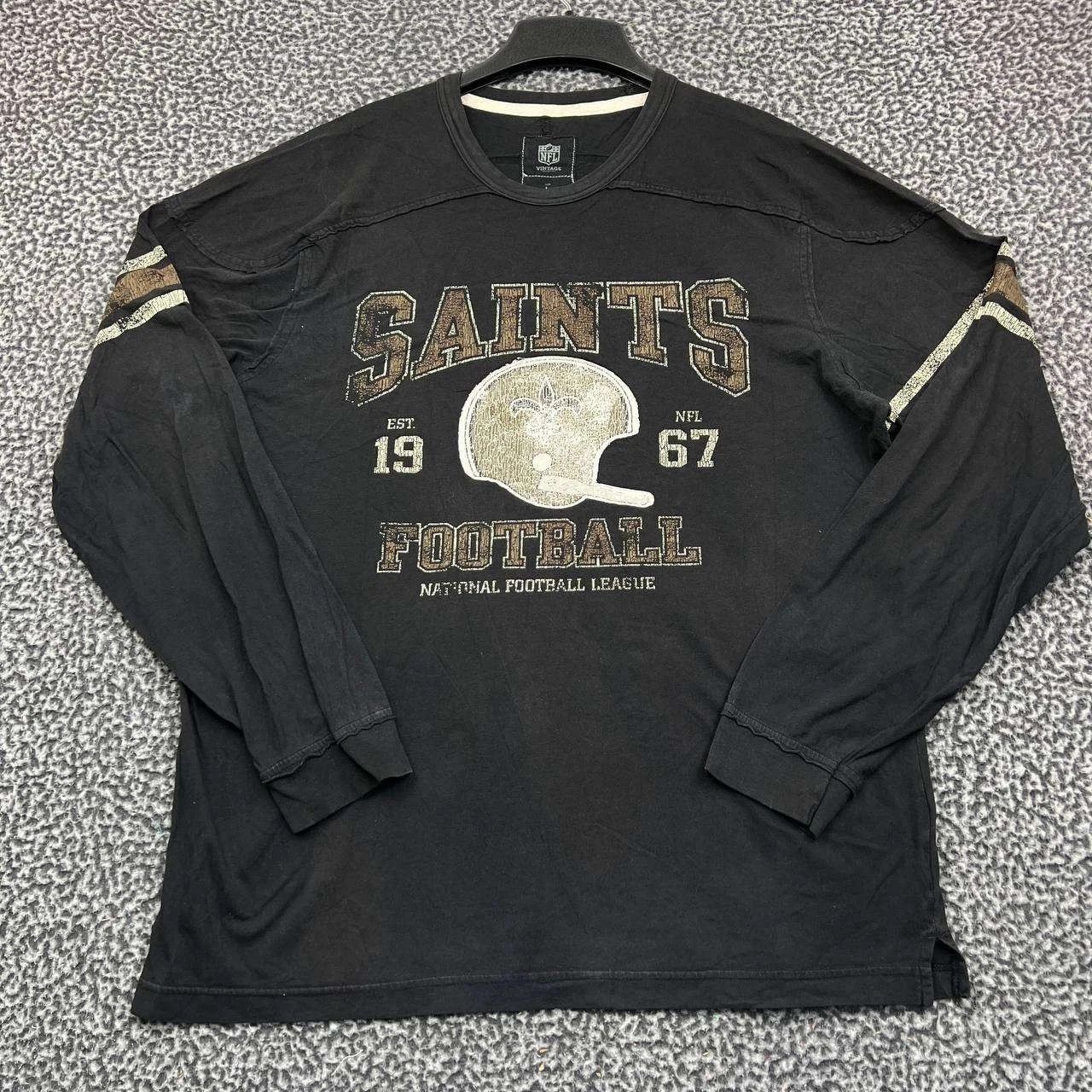 NFL New Orleans Saints Shirt Men Black NFL Crew Neck Cotton L Size US L / EU 52-54 / 3 - 1 Thumbnail