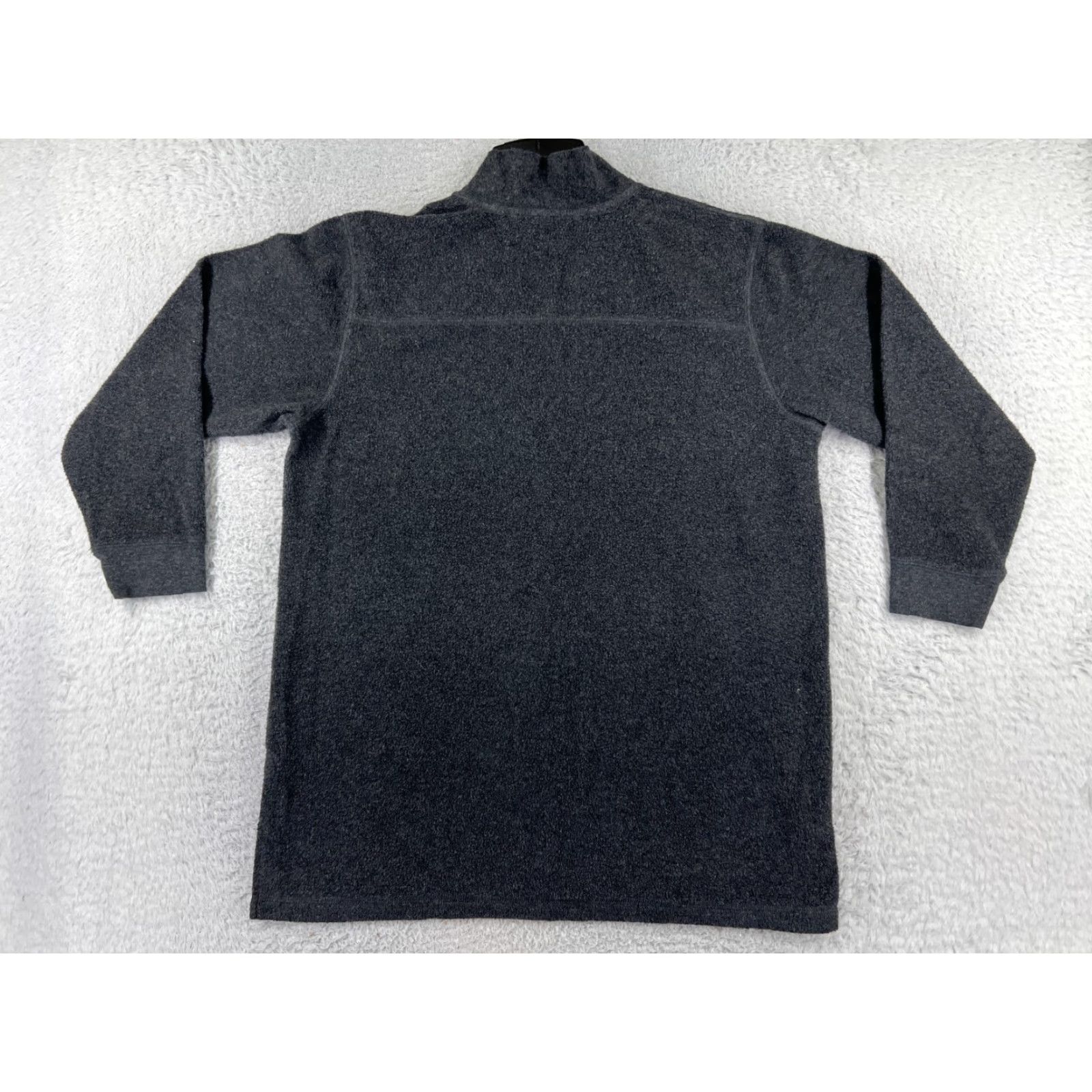 Soft Surroundings Soft Surroundings Womens Sweater M Gray 1/4 Zip Button Cotton Blend Long Sleeves Mock Neck Vintage: No Size M / US 6-8 / IT 42-44 - 2 Thumbnail