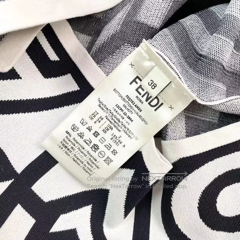 Fendi Fendi Nylon/viscose fiber all-over print letter logo half Size 42" / US 20 - 5 Thumbnail