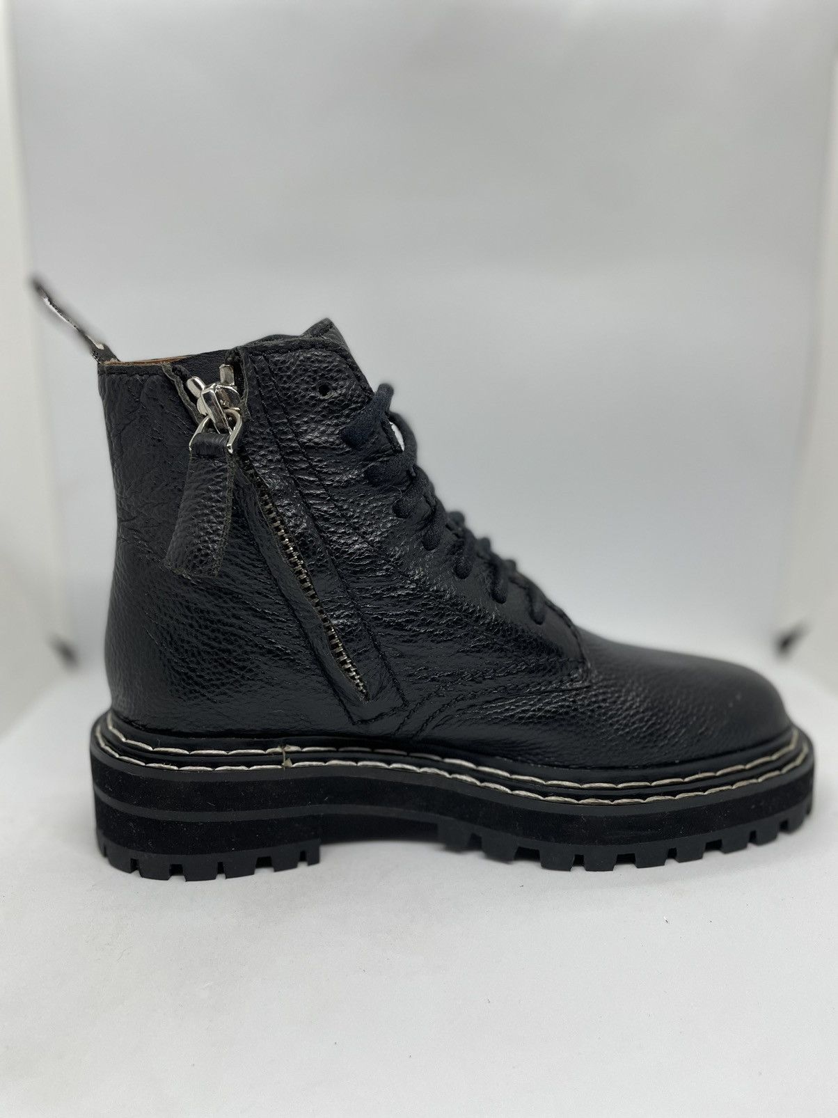 Proenza Schouler Women’s Black Lug Sole Combat Boots Size US 6 / IT 36 - 4 Thumbnail