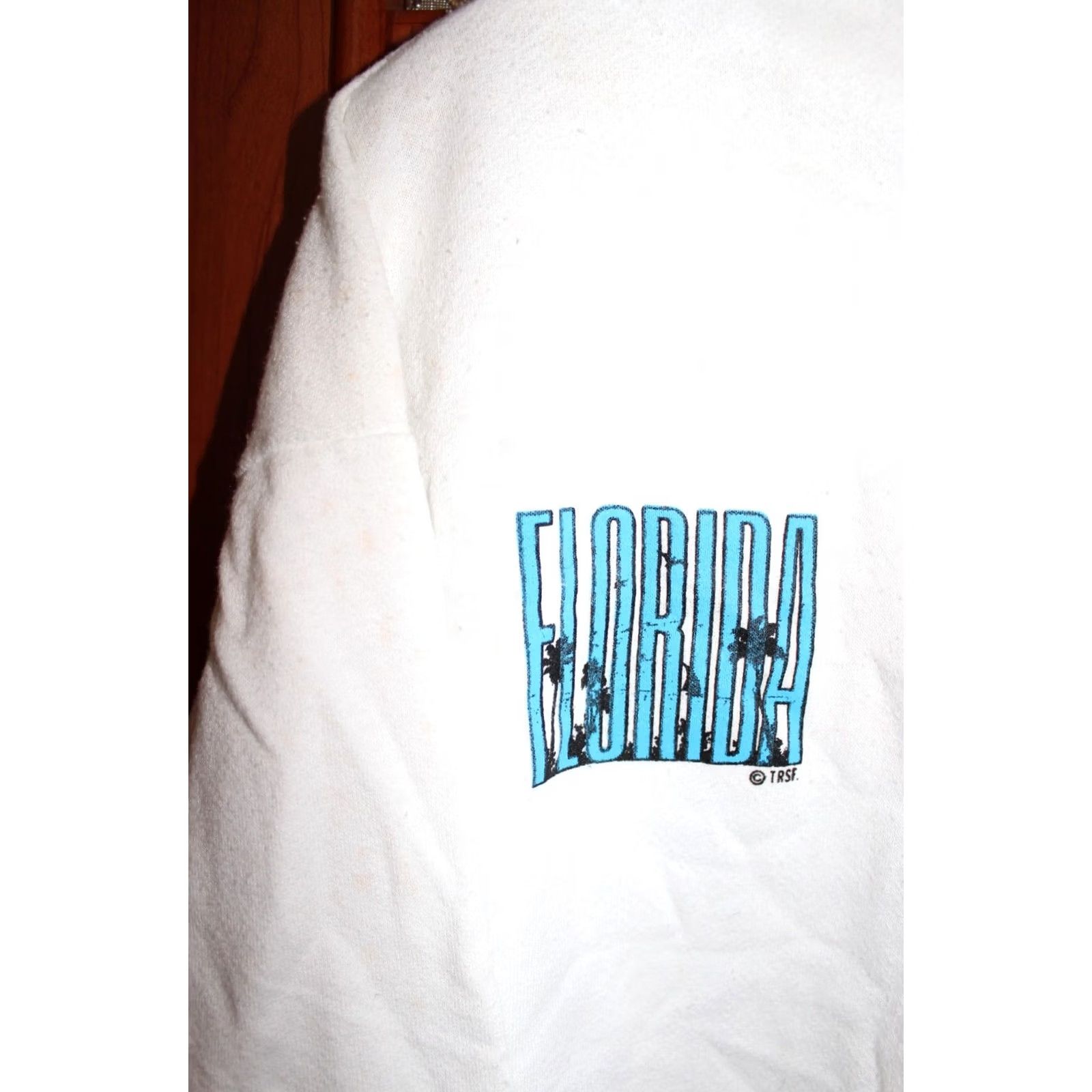 Vintage VINTAGE Florida I'm The big Brother Panda white sweatshirt (Made in USA) Esy Jumper Shirt Mens Women Unisex Adults Wool V-Neck 1988 67cm 59cm 74cm Size US M / EU 48-50 / 2 - 4 Thumbnail