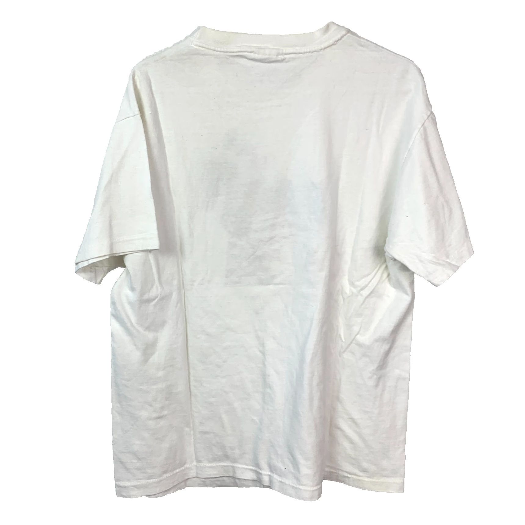 Hanes VINTAGE Hanes T-Shirt Atlanta Olympics 1996 Graphic Print White Cotton Unisex Adults L Short Sleeve Crew Neck Modern Classic Size US L / EU 52-54 / 3 - 6 Thumbnail