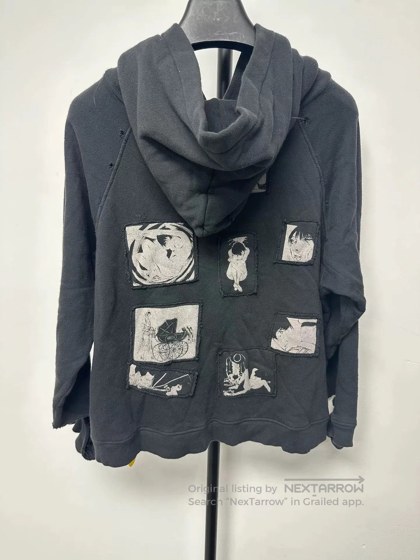 Enfants Riches Deprimes ERD 24SS Fallen Angel Distressed Hoodie. Size US L / EU 52-54 / 3 - 3 Thumbnail