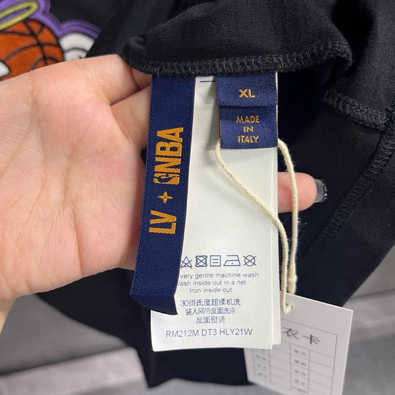 Louis Vuitton Louis Vuitton Black NBA Multi-Logo Crew Neck Monogrammed Lo Size US XL / EU 56 / 4 - 3 Thumbnail