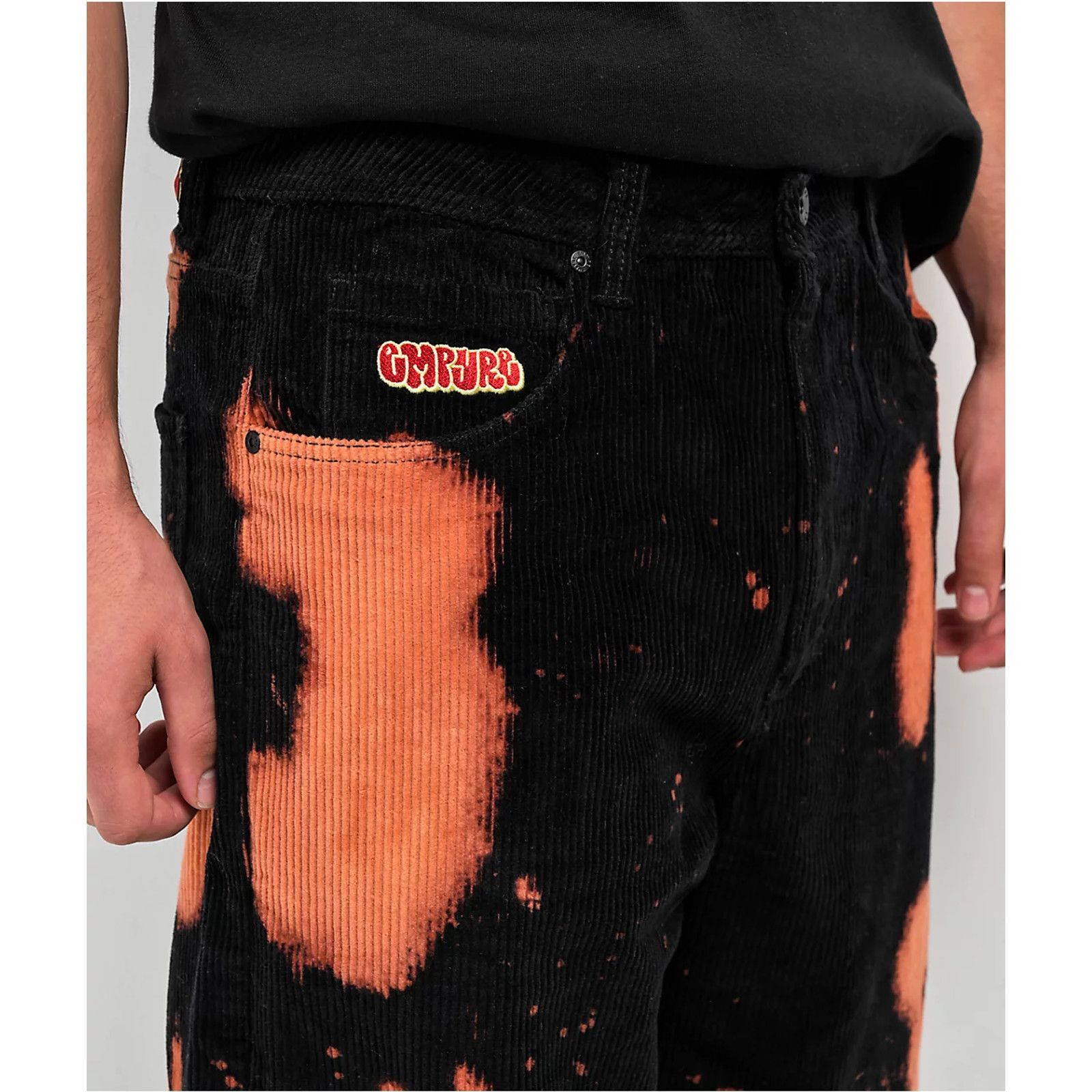 Empyre Empyre Loose Fit Bleached Black Corduroy Skate Pants 32x30 Size US 32 / EU 48 - 7 Thumbnail