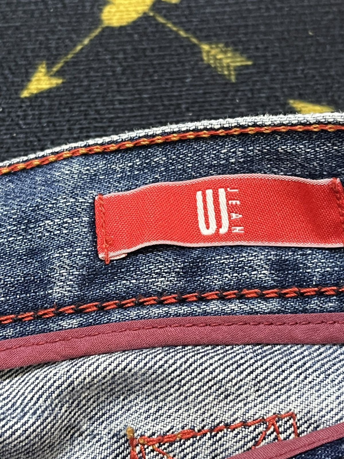 Japanese Brand Vintage UJ jeans Curve Leg Double Side Buckle Belt Denim Size US 33 - 10 Thumbnail