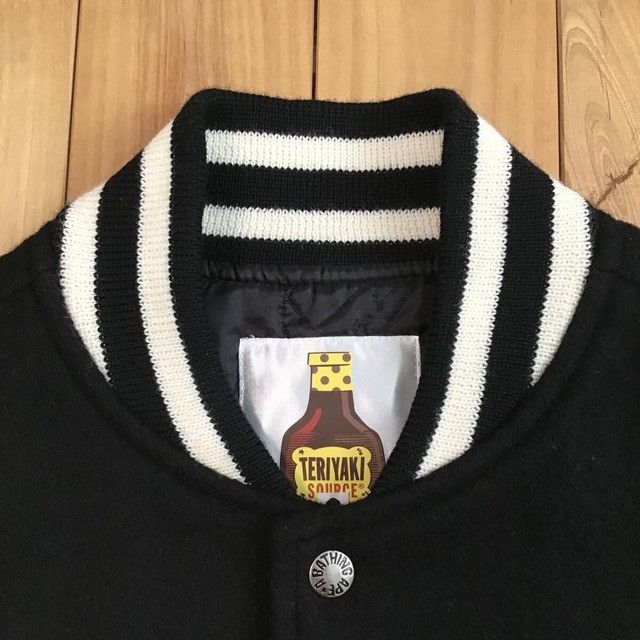 Bape × Nigo BAPE TERIYAKI BOYS leather sleeve varsity jacket Kanye NIGO Size US S / EU 44-46 / 1 - 6 Thumbnail