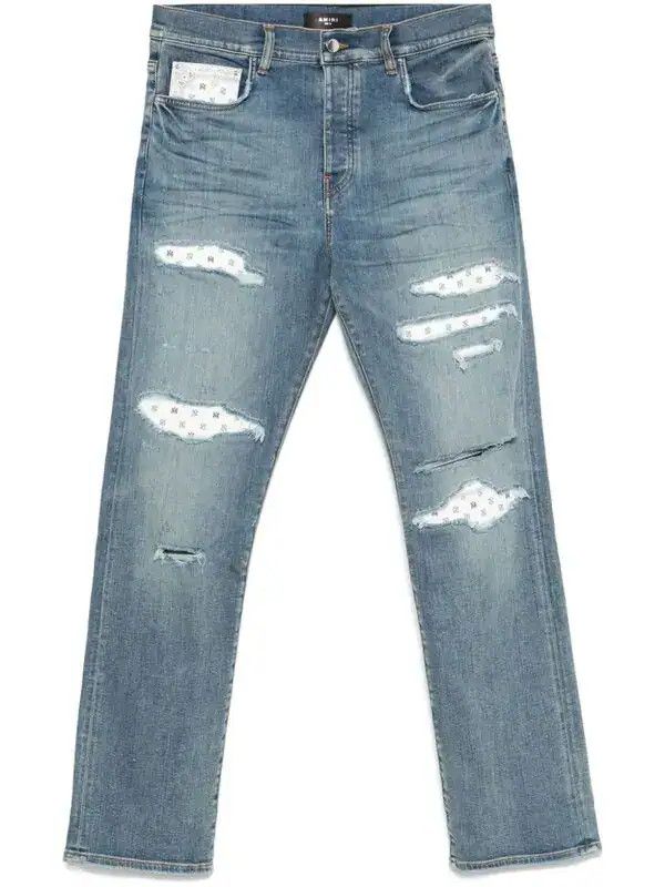 Amiri o1orln0326 Repair Jeans in Blue Size US 33 - 1 Thumbnail