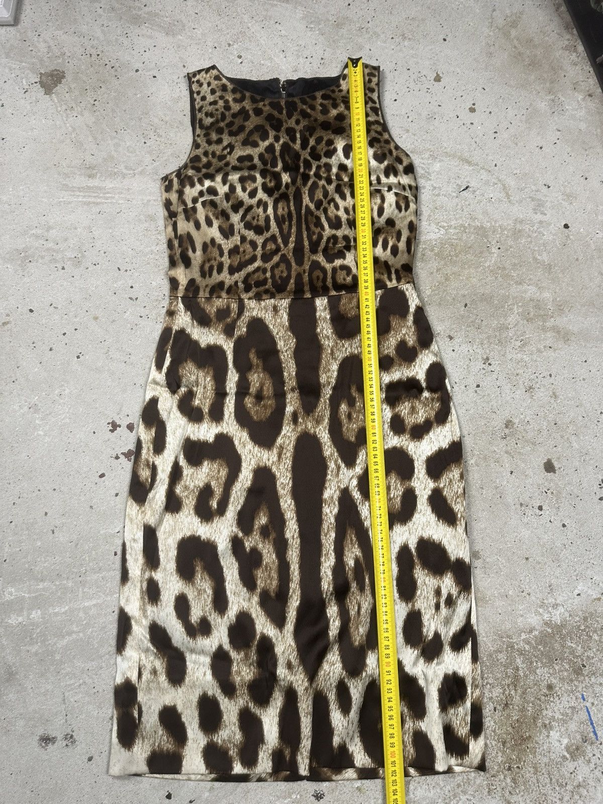 Dolce & Gabbana Dolce & Gabbana Silk Midi Leopard Print Dress Size M / US 6-8 / IT 42-44 - 18 Thumbnail