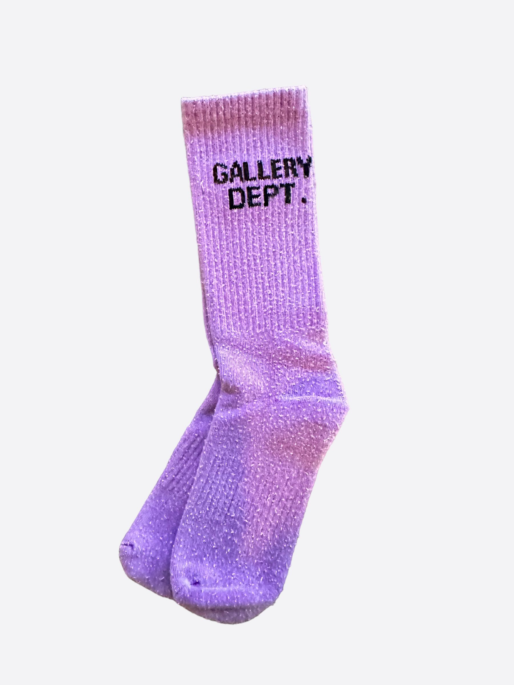 Gallery Dept. Gallery Dept Purple & Black Logo Socks Size ONE SIZE - 2 Thumbnail