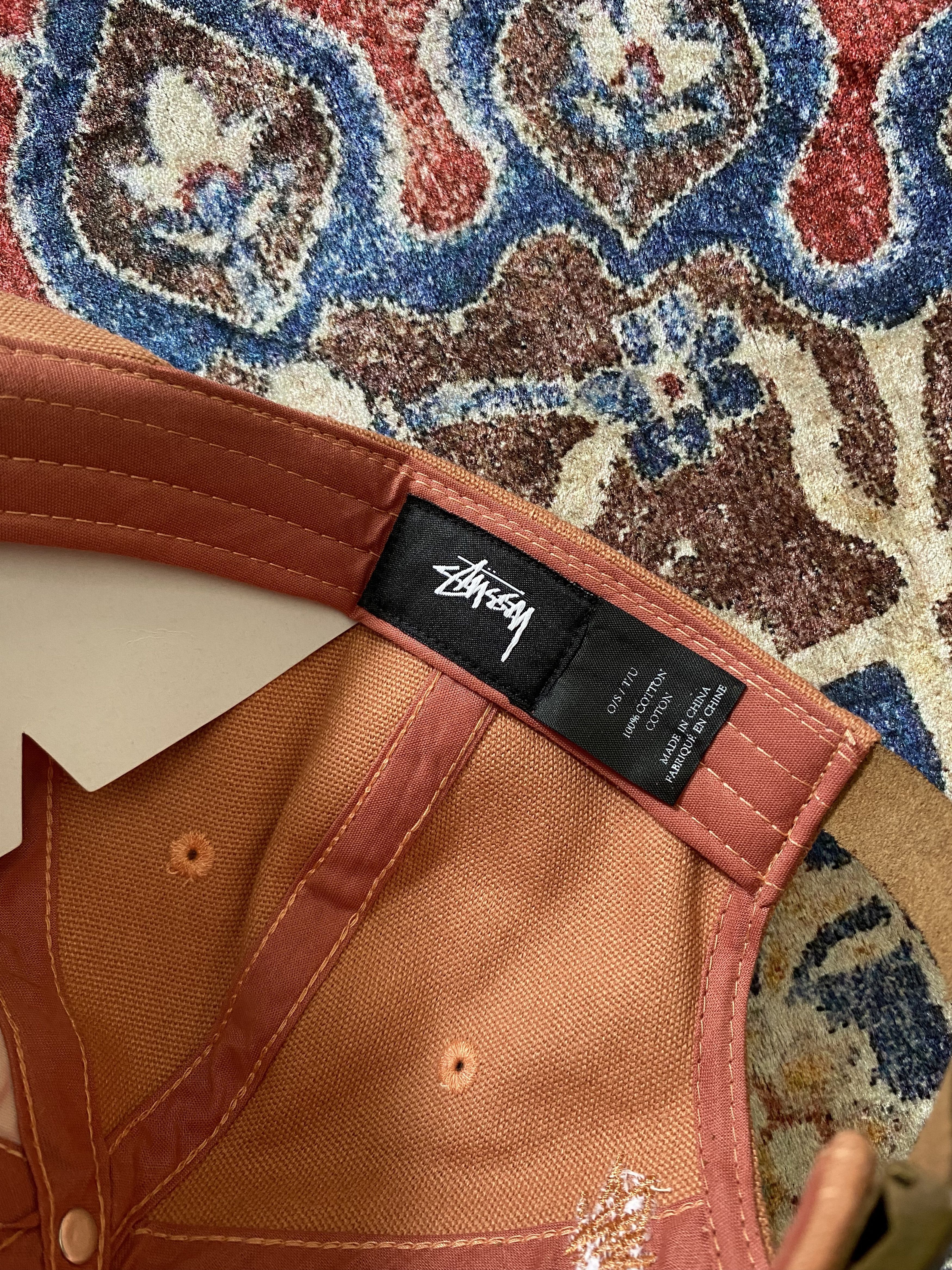 Stussy Stussy Felt S Canvas Strapback Cap - Orange Size ONE SIZE - 2 Thumbnail