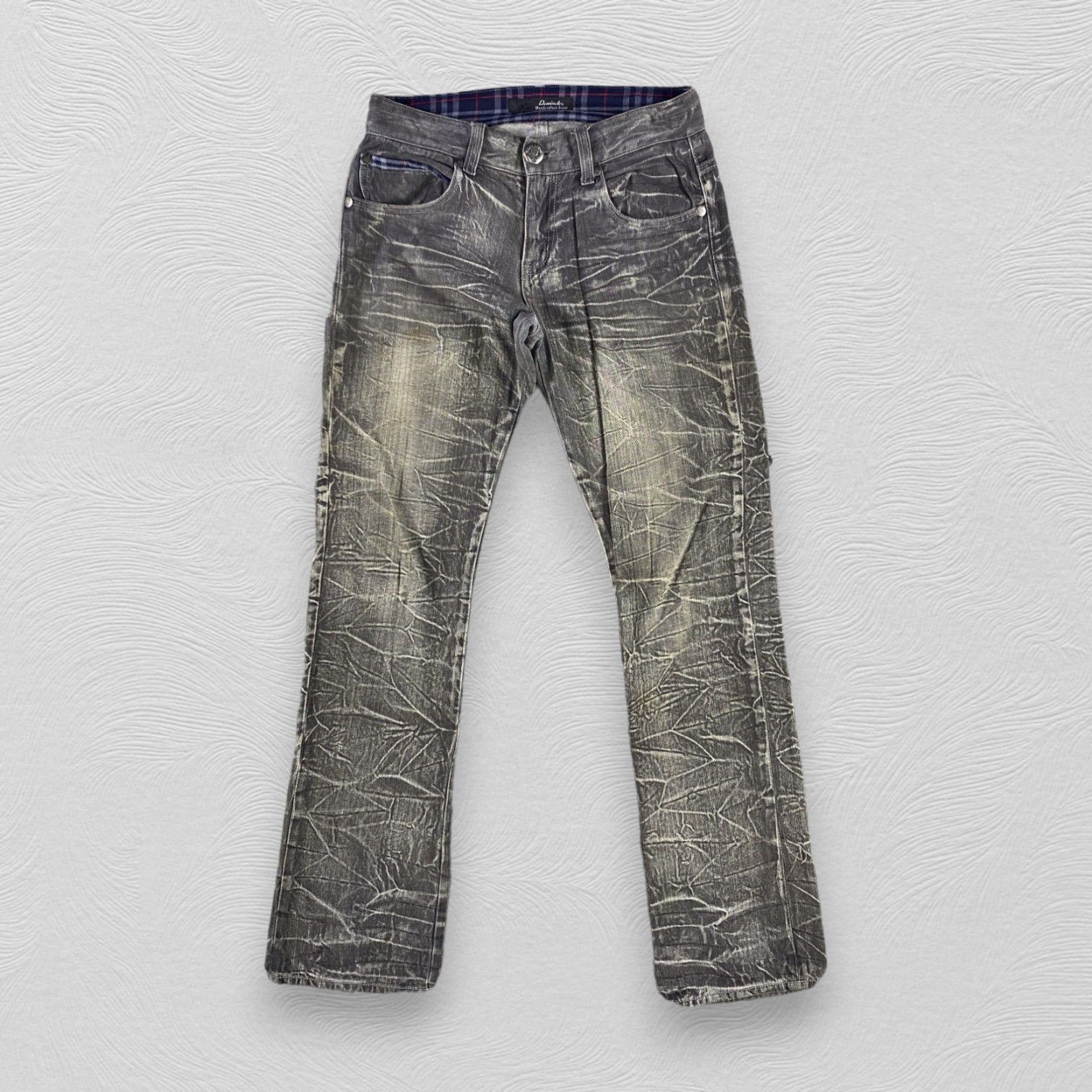 Japanese Brand Dominate Handcrafted Jeans Faded Black Denim KJ3192 Size US 30 / EU 46 - 1 Thumbnail