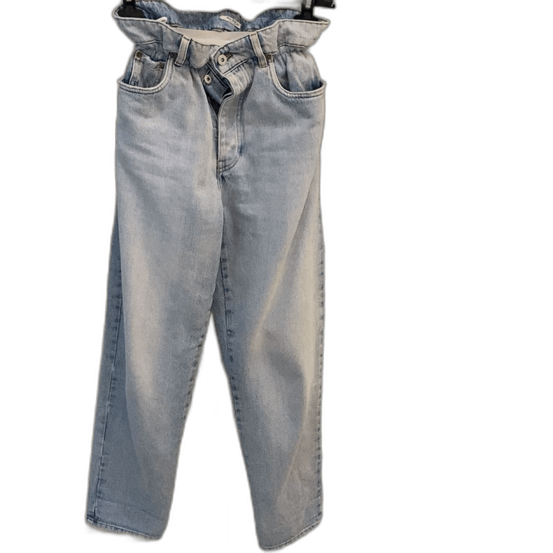Prada Miu Miu Classic Denim Pants with Elastic Waist Size 22" - 1 Thumbnail