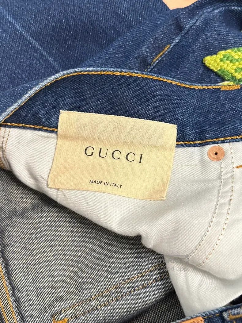 Gucci Gucci Tiger embroidered jeans Size 29" - 5 Thumbnail