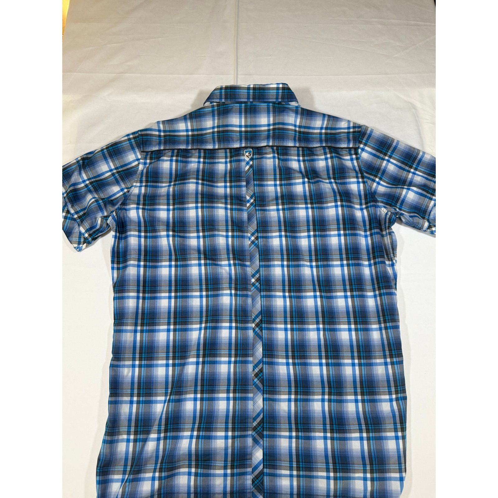 Kuhl KUHL Mens Plaid Large Blue Short Sleeve Snap Button Hiking Size US L / EU 52-54 / 3 - 4 Thumbnail