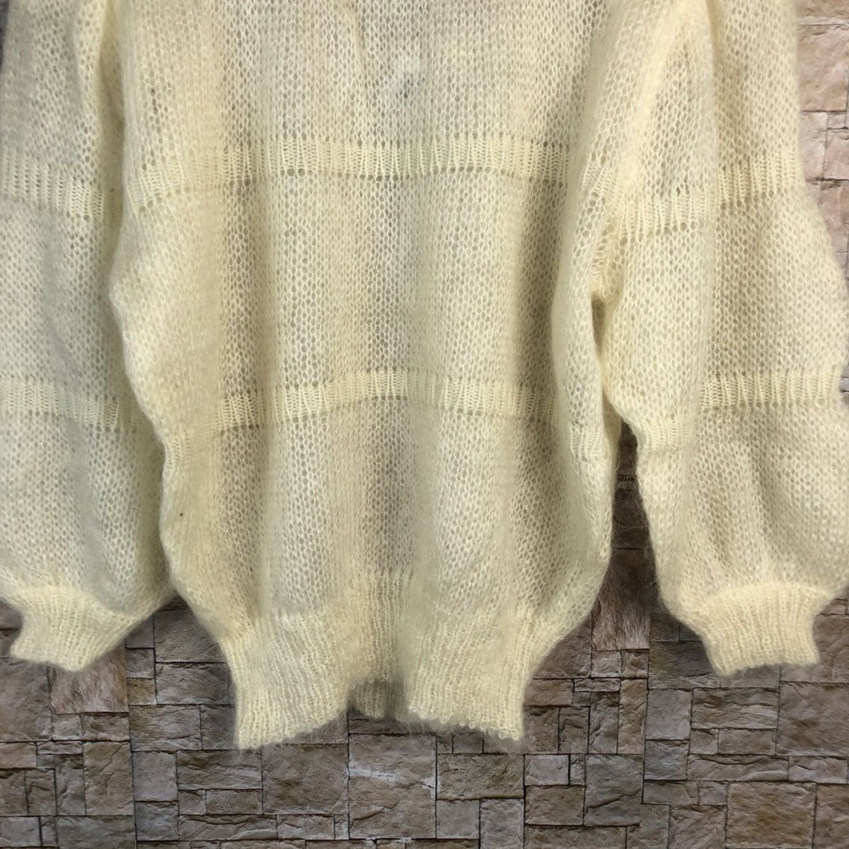 Homespun Knitwear Paimpol France White mohair fur Knitwear vintage #A939 Size M / US 6-8 / IT 42-44 - 6 Thumbnail