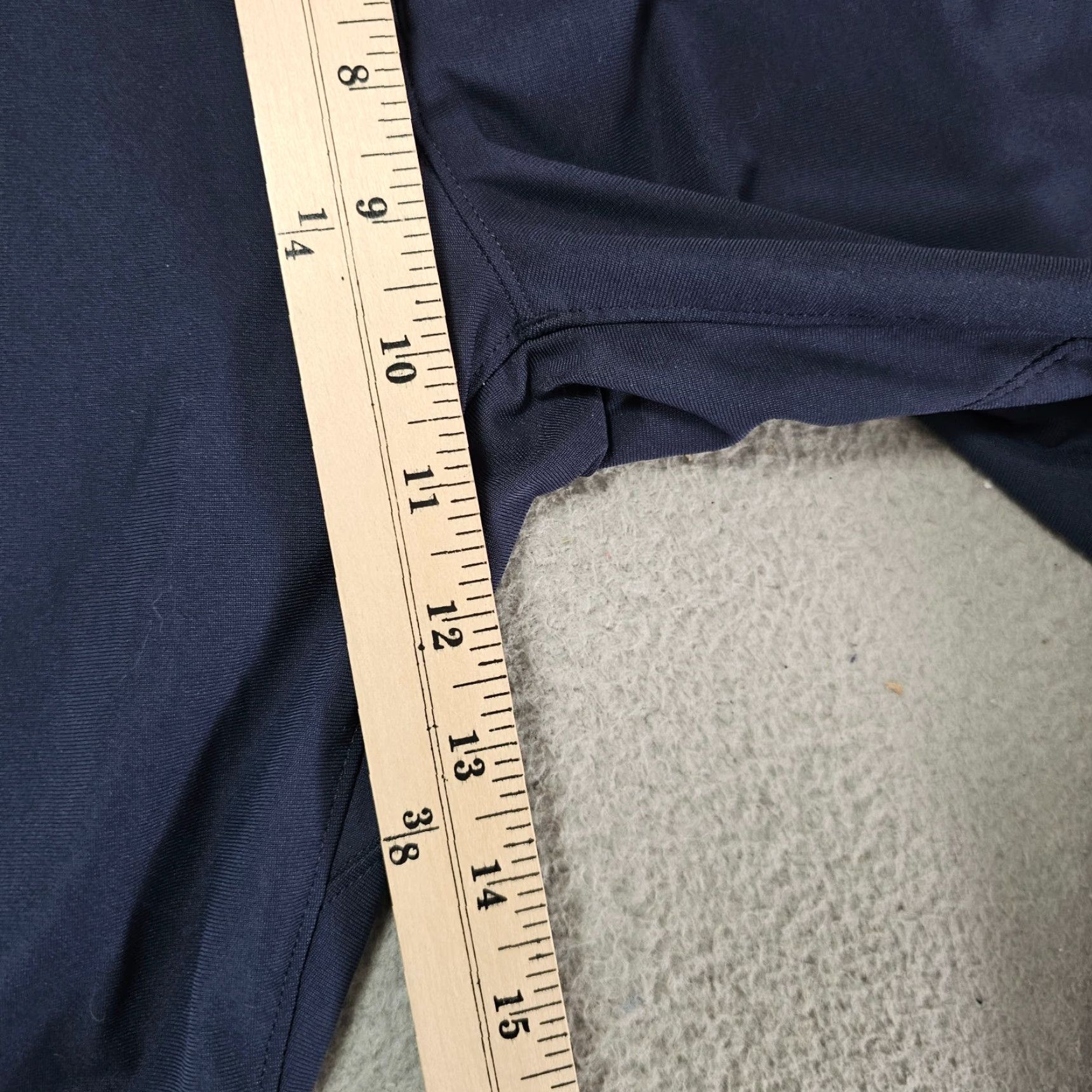 Reigning Champ Reigning Champ Coach's Navy Chino Pants Mens 34x30 Slim Tapered Casual Travel Workwear Utility Zip Pocket Button Front Logo Size US 34 / EU 50 - 4 Thumbnail