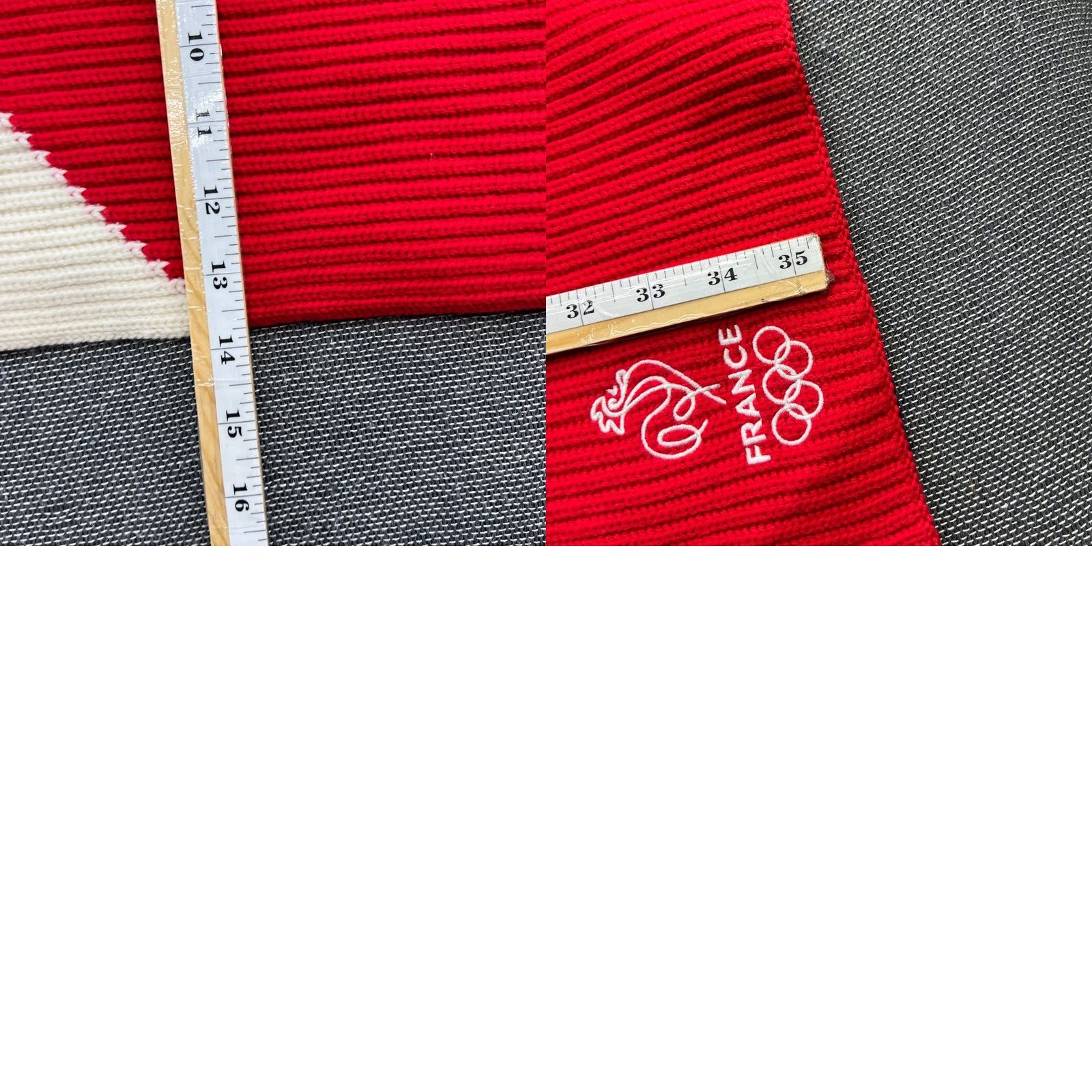 Lacoste LACOSTE France Olympic Games Tribute Scarf Limited Edition 100% Wool Crocodile • Unisex Wool Scarf • Multicolor Flag Theme • 70 Inches Size ONE SIZE - 8 Thumbnail
