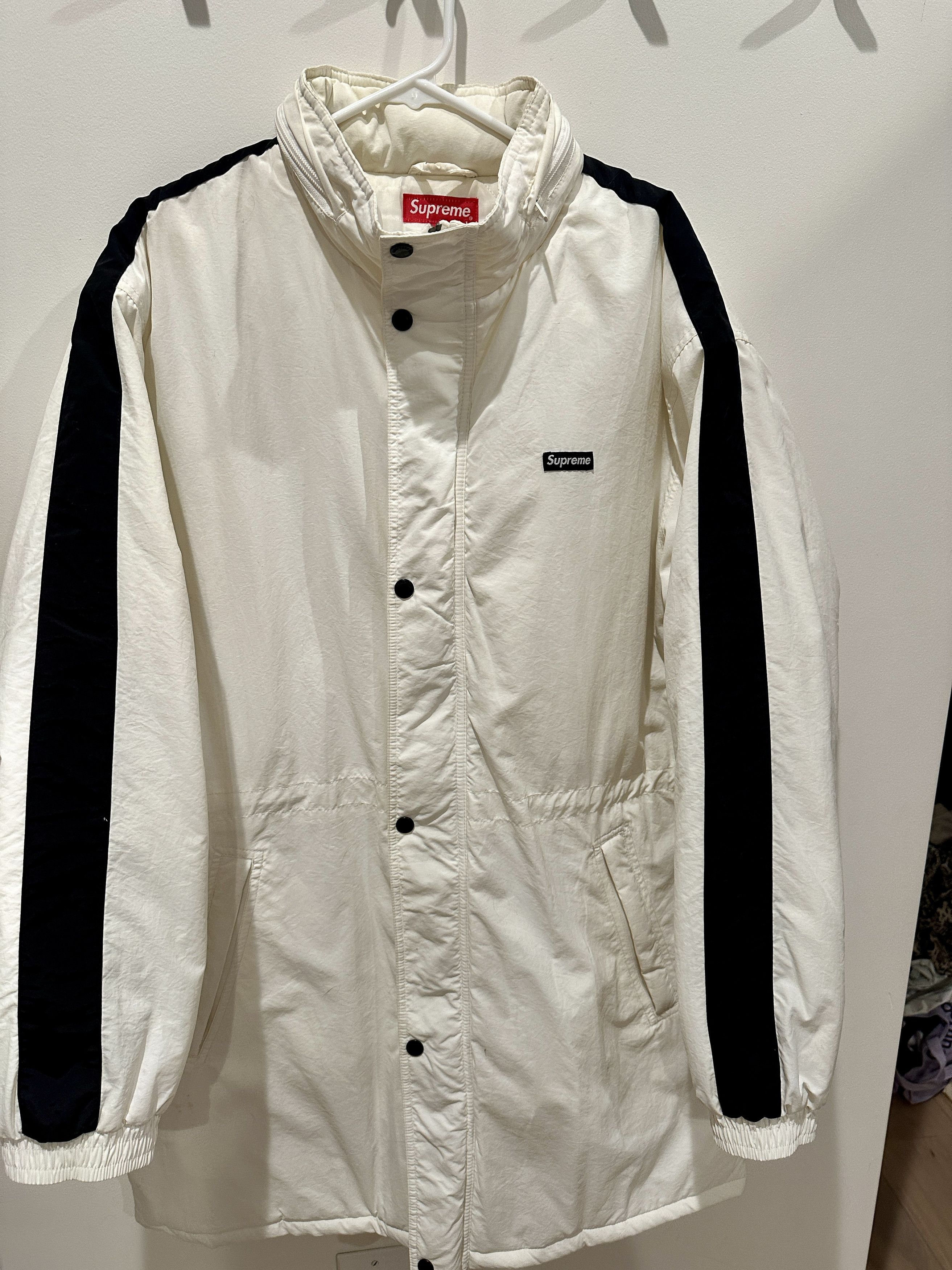 image of Supreme Stadium Parka Jacket Size Men's L White Box Logo Pe