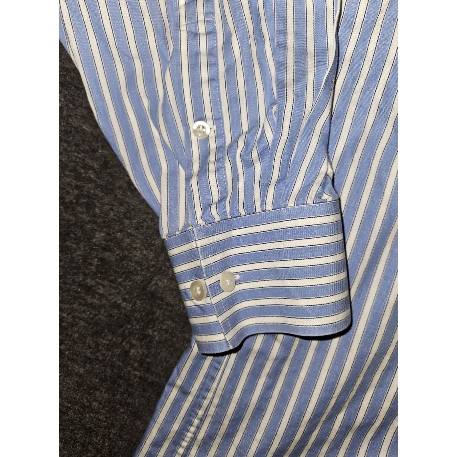 Michael Kors VINTAGE Michael Kors Button-Up Shirt Mens 17 1/2-34/35 Blue Long Sleeve Striped Preppy Size US XXL / EU 58 / 5 - 5 Thumbnail
