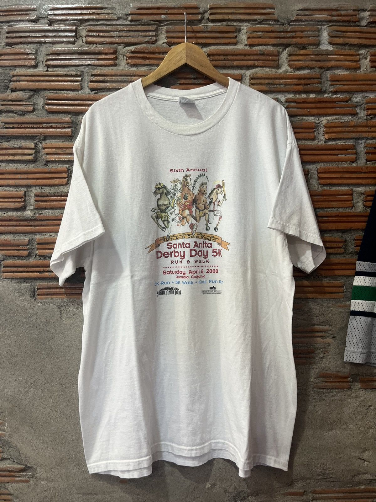 Vintage Vintage Sixth Annual Santa Anita Derby Day 5K 2000’s Tshirt Size US XXL / EU 58 / 5 - 2 Thumbnail