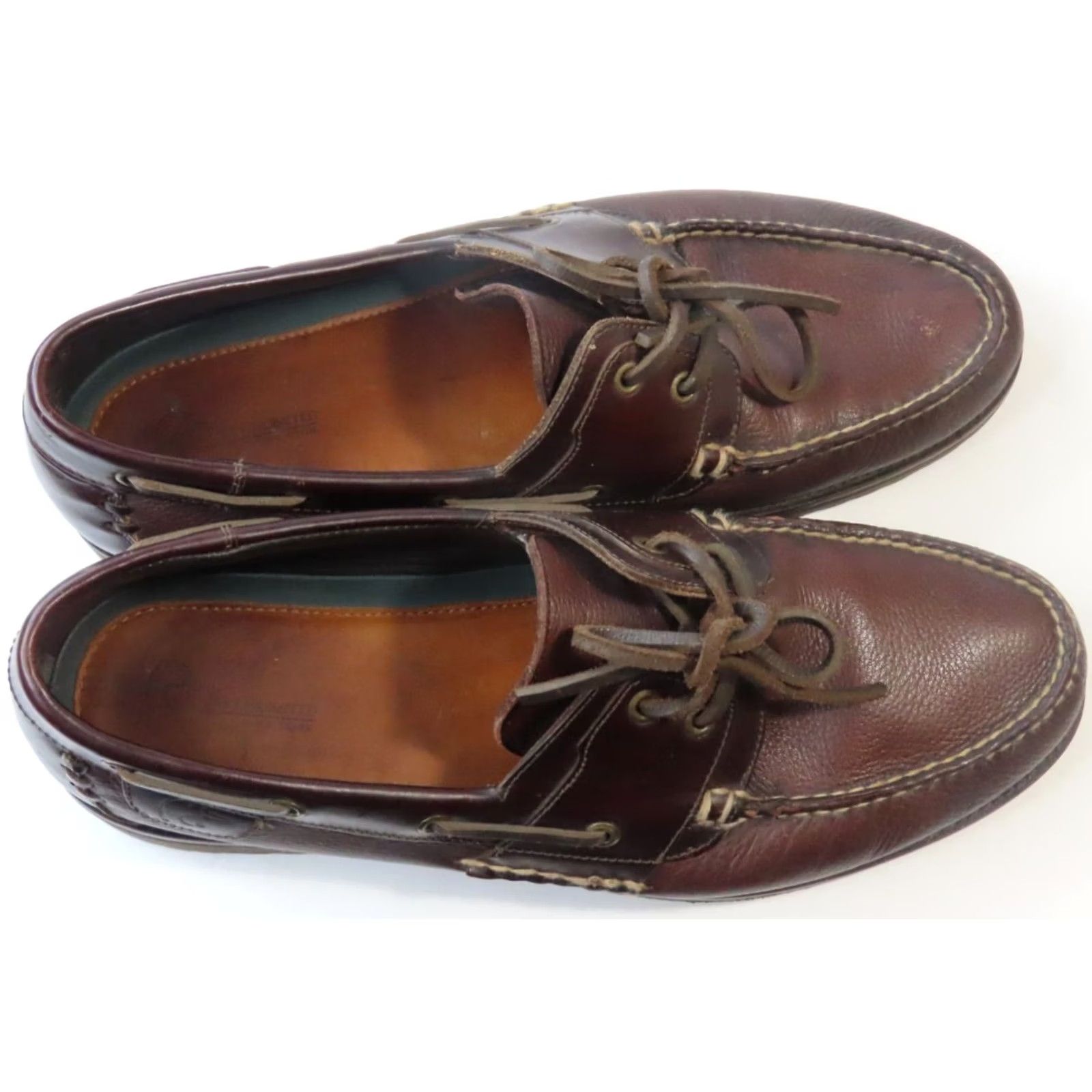 Vintage Ducks Unlimited Mens Dress Loafer Brown Leather 12M Lace Up Round Toe D3022-200 Shoes Mens Shoes Size US 12 / EU 45 - 5 Thumbnail
