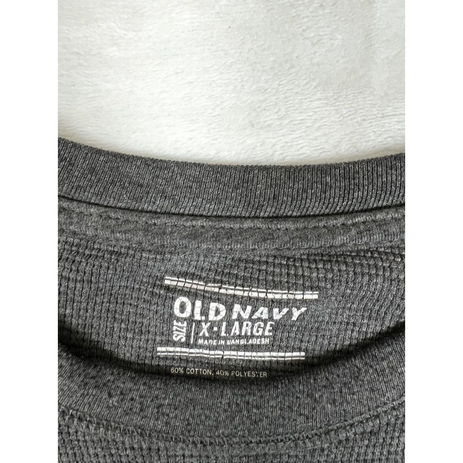 Old Navy VTG Old Navy Thermal Shirt Mens XL Gray Honor Lions Long Sleeve Waffle Graphic T-Shirt Crew Neck Size US XL / EU 56 / 4 - 4 Thumbnail