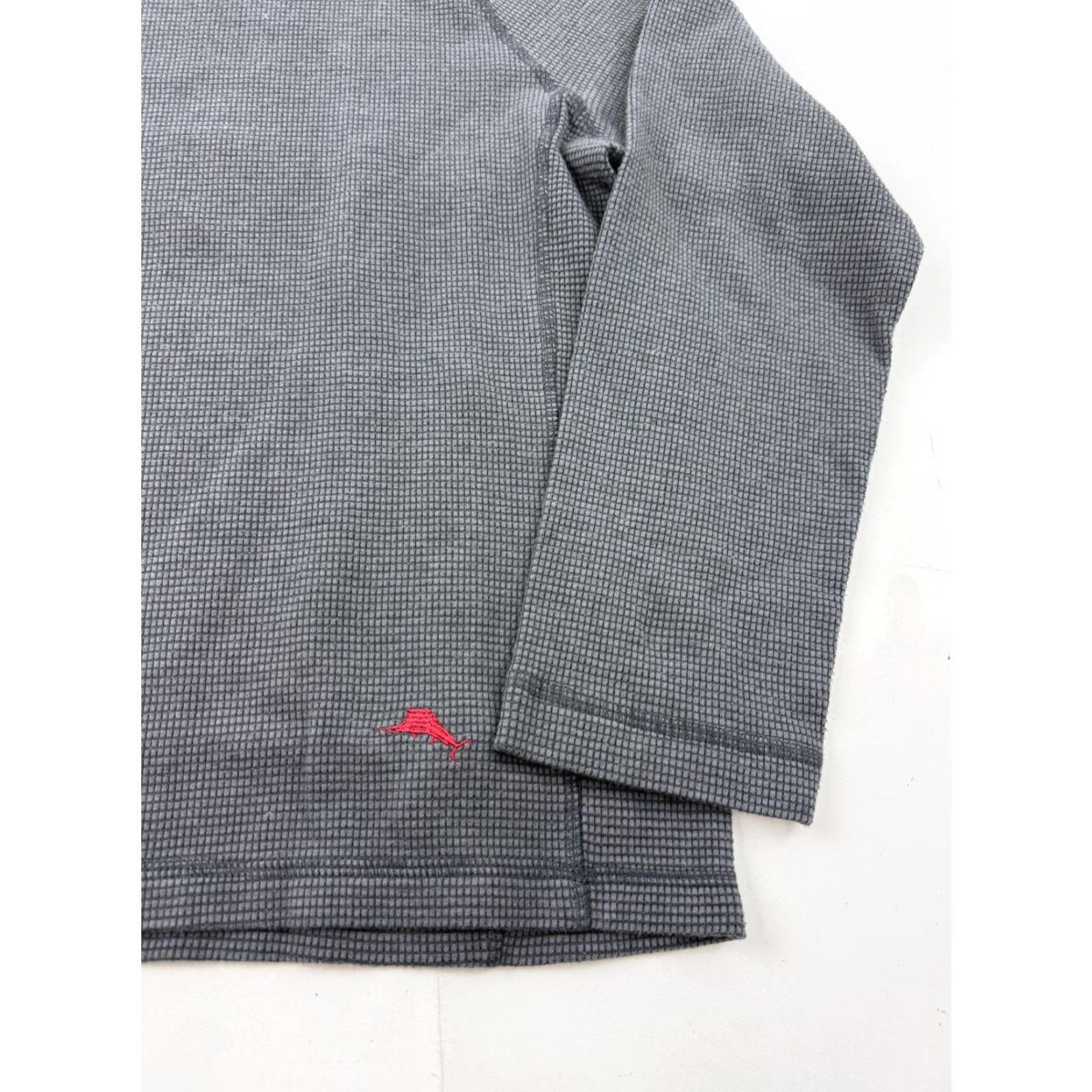 Tommy Bahama Tommy Bahama Sweatshirt Mens Medium Gray Thermal Knit Pullover Logo Crewneck Geometric Embroidered Marlin Size US M / EU 48-50 / 2 - 3 Thumbnail