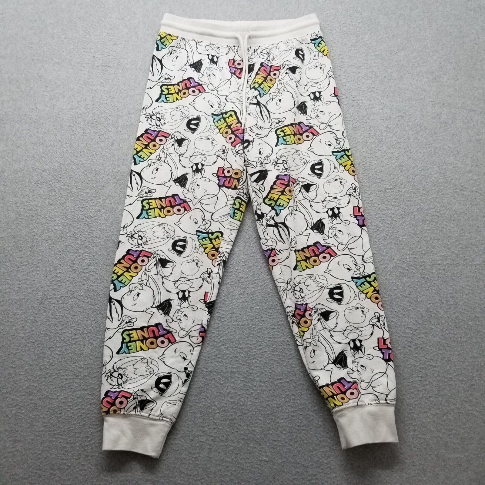 Other Looney Tunes Sweatpants Womens Drawstring All Over Print Size 28" / US 6 / IT 42 - 1 Thumbnail
