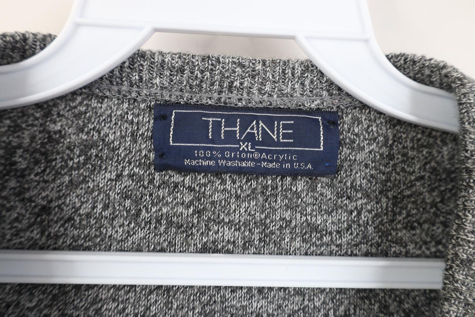 Vintage Vintage 70s Streetwear Knit V-Neck Sweater Heather Gray USA Size US XL / EU 56 / 4 - 4 Thumbnail