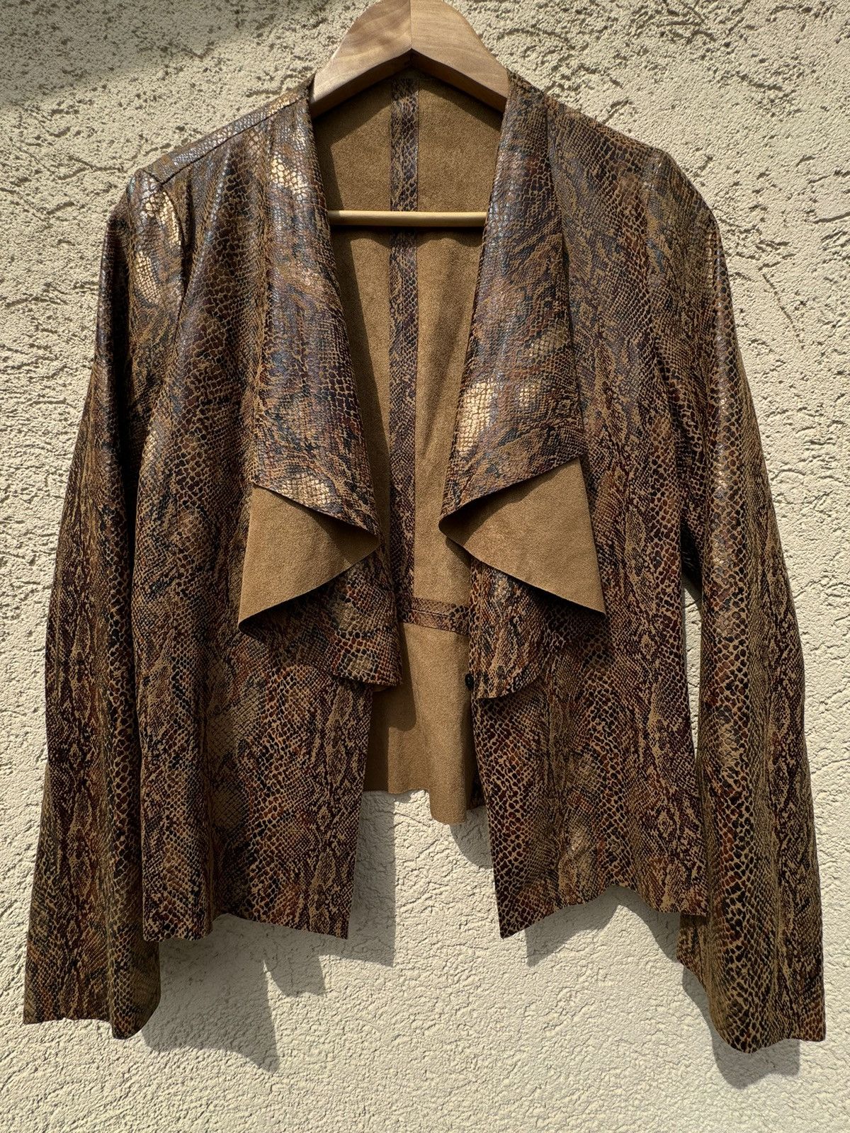 14th Addiction Snake Reptile Imitation Suede Rick Style Jacket Size US S / EU 44-46 / 1 - 1 Thumbnail