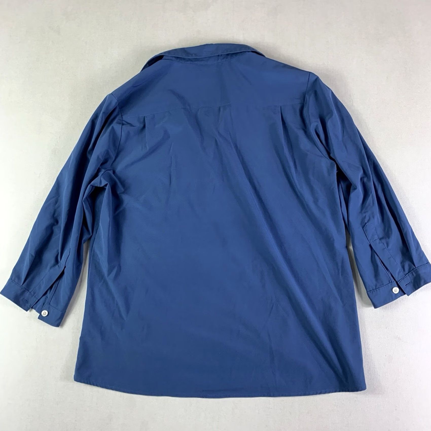 Vintage Betabrand Shirt Womens Large Blue Lightweight Collared Zipper Pullover Top Size L / US 10 / IT 46 - 6 Thumbnail