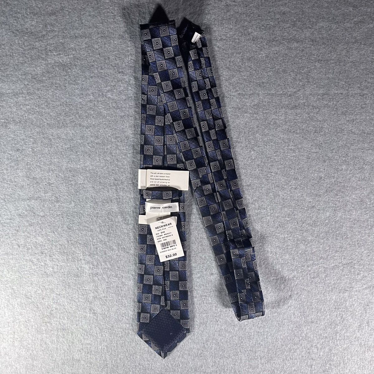 Pierre Cardin pierre cardin men’s stain repelent blue tie Size ONE SIZE - 6 Thumbnail