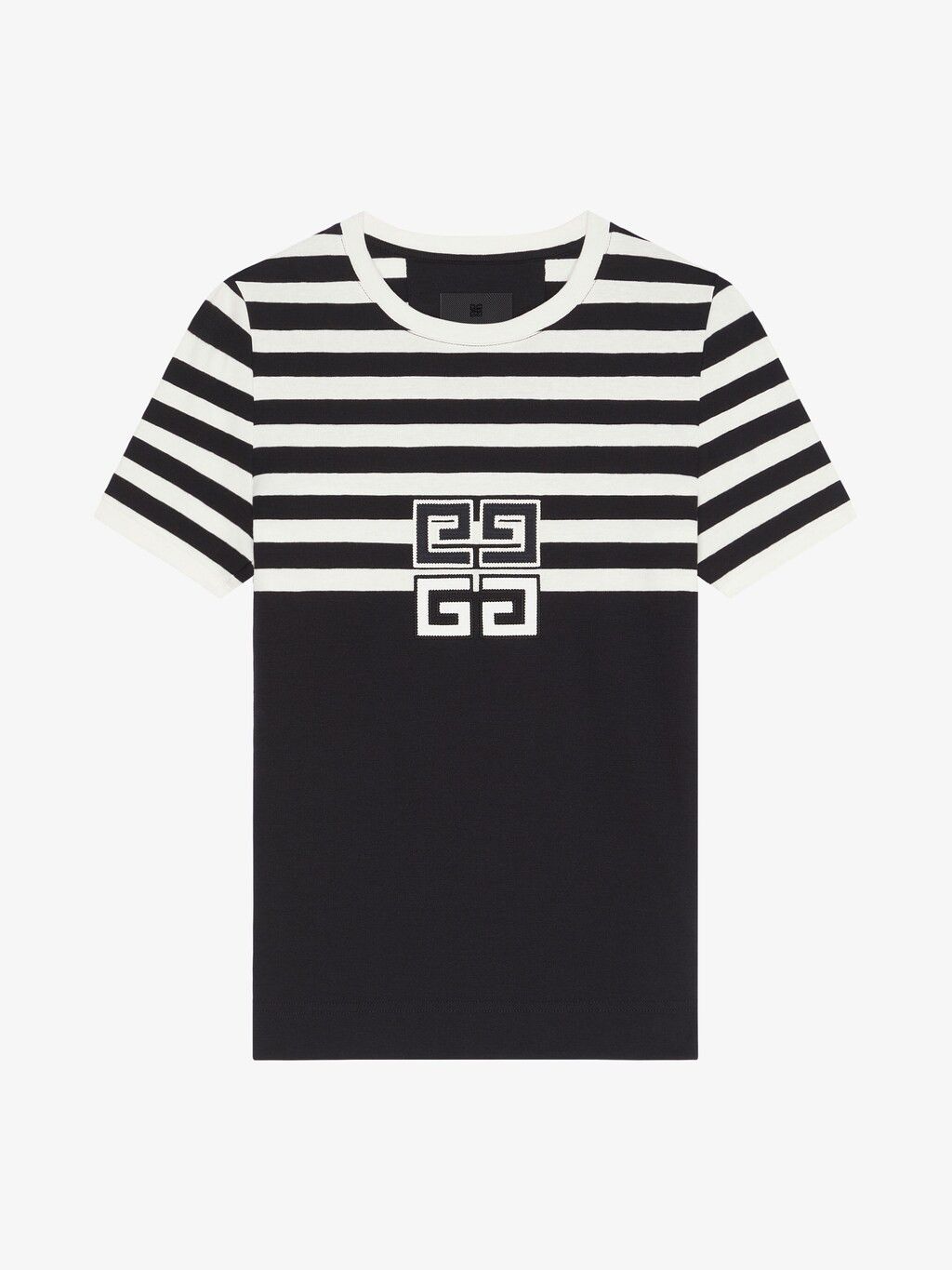 Givenchy o1w1db10325 Ringer T-Shirt in Black/White Size L / US 10 / IT 46 - 1 Thumbnail