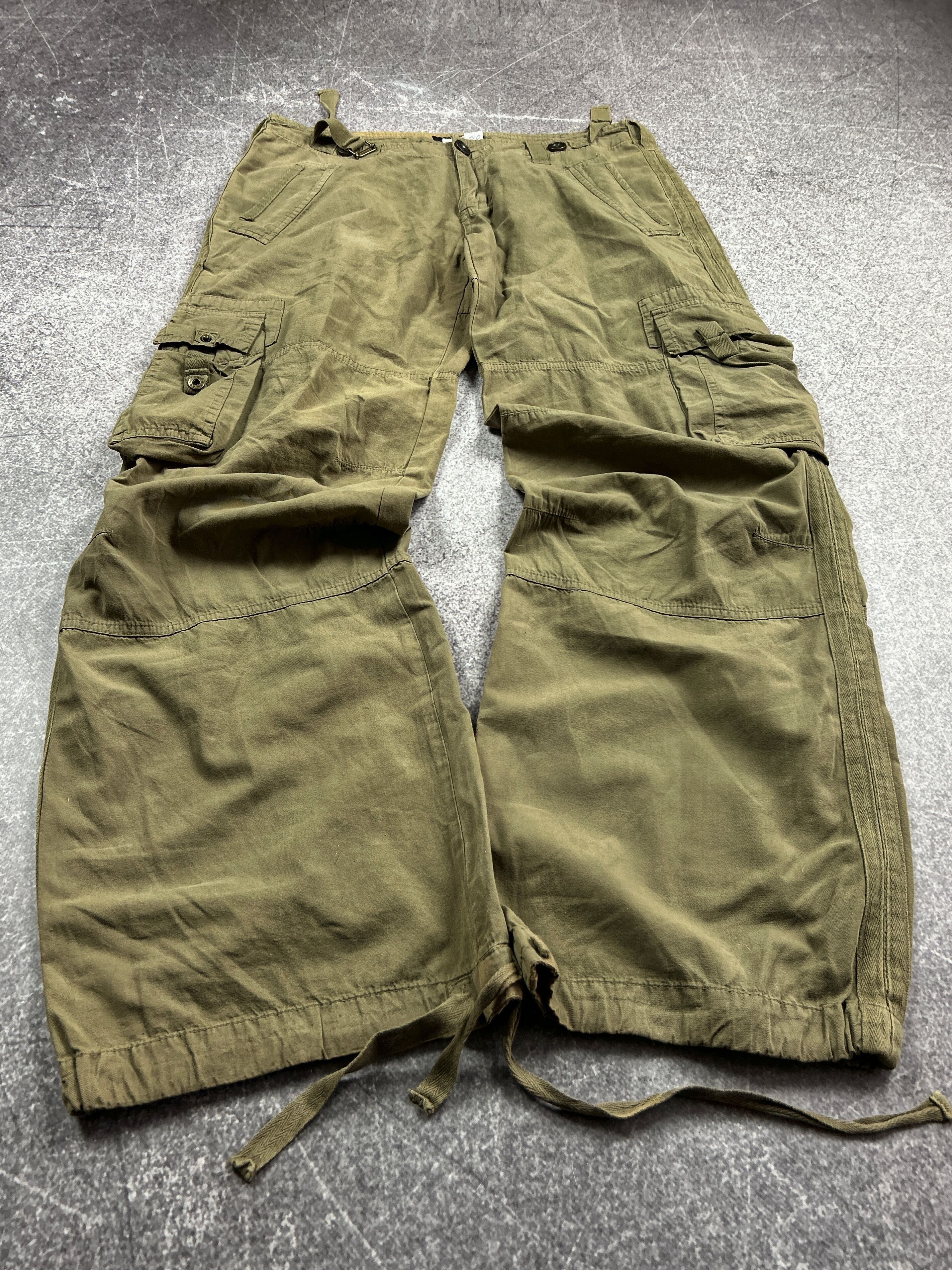 Designer Vintage Junya Watanabe Balenciaga Style Cargo Jeans 90s Size US 32 / EU 48 - 1 Thumbnail