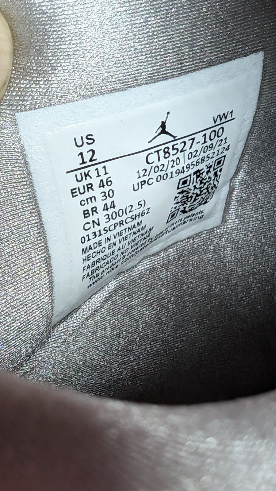 Size 12 - Jordan 4 Retro White Oreo