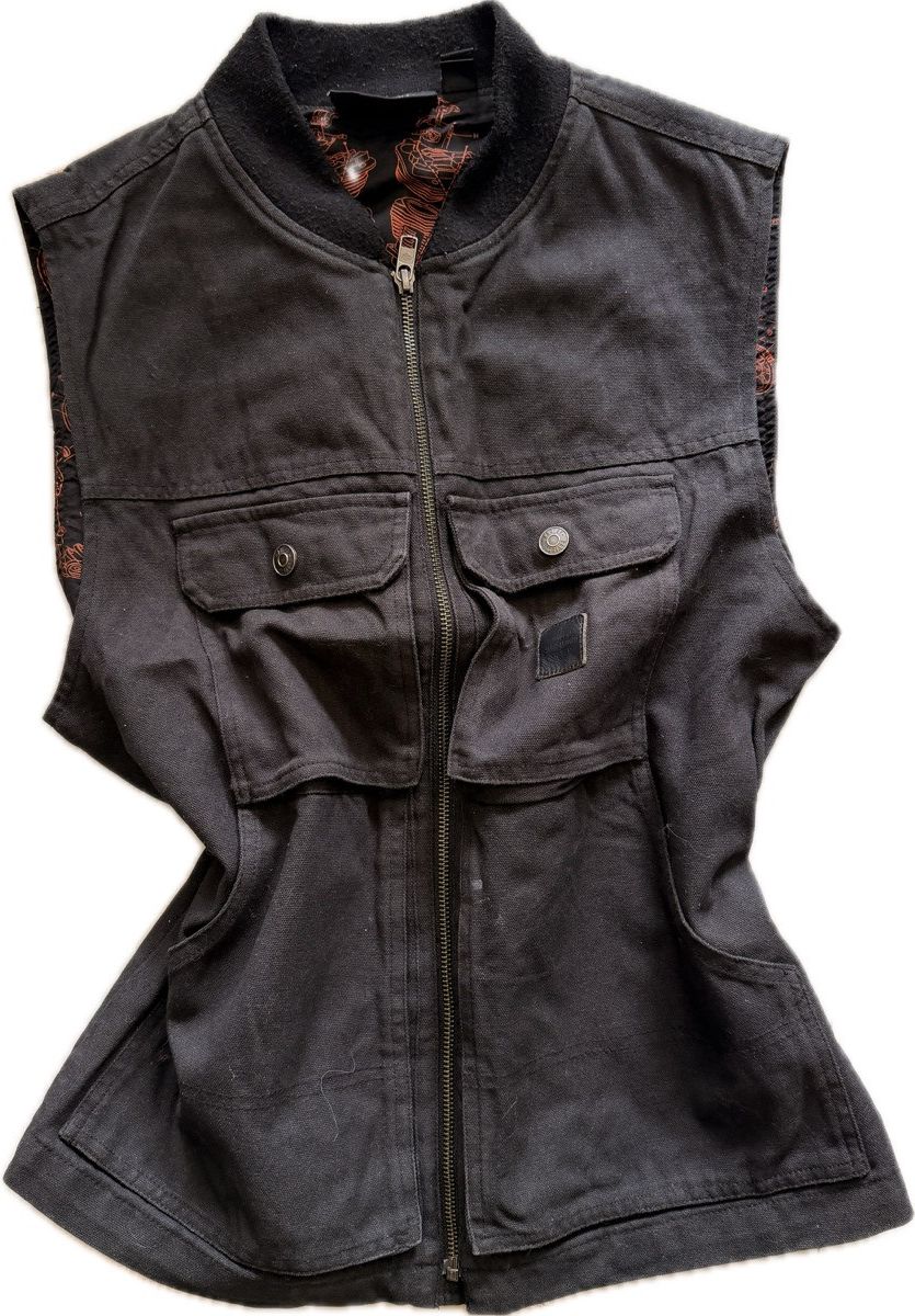 Harley Davidson Harley-Davidson Black Biker Denim Jacket Size US M / EU 48-50 / 2 - 1 Thumbnail