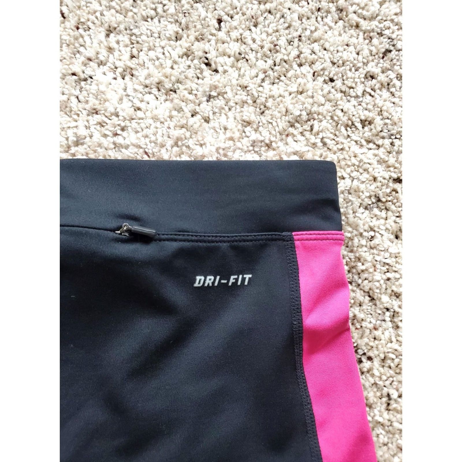 Nike Nike Dri-Fit Leggings Womens Small Black Pink Athletic Running Pants 667623-017 Size 28" / US 6 / IT 42 - 7 Thumbnail