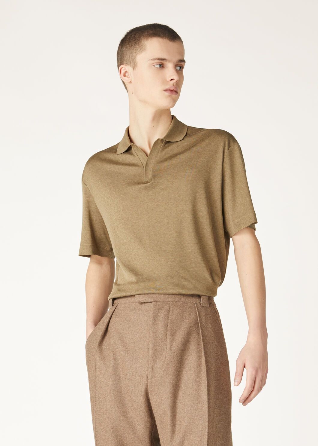 Loro Piana o1w1db10725 FAO2775 Valpiana Polo Shirt in Brown Size US S / EU 44-46 / 1 - 5 Thumbnail