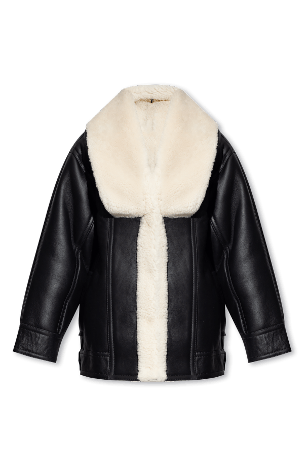 Victoria Beckham o1mle0525 Shearling Jacket in Black Size M / US 6-8 / IT 42-44 - 1 Thumbnail