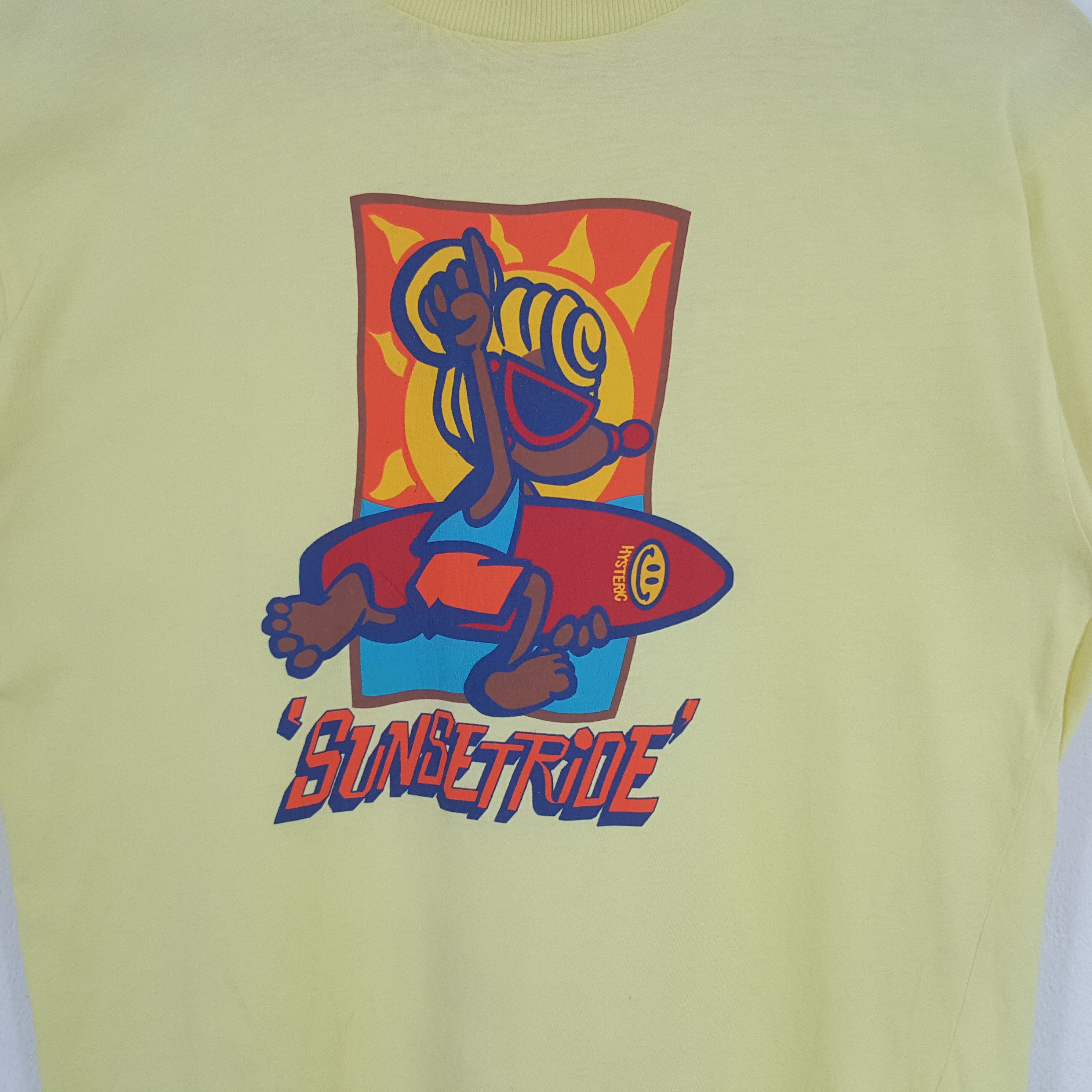 Hysteric Glamour × Japanese Brand × Vintage Vintage Hysteric Mini Sunsetride Japanese Brand Surf Tshirt Size US S / EU 44-46 / 1 - 2 Thumbnail