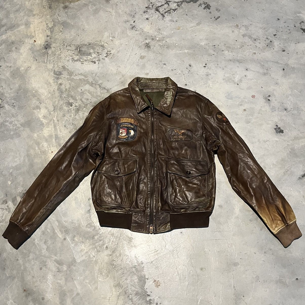 Avirex Vintage Avirex Bomber Leather Jacket | Grailed