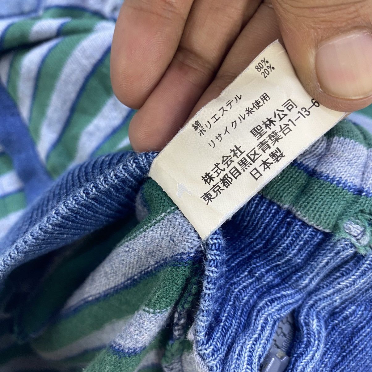Blue Blue Japan 💥Vintage Blue Blue Japan Stripe Pachtwork Hoodie Size US M / EU 48-50 / 2 - 10 Thumbnail